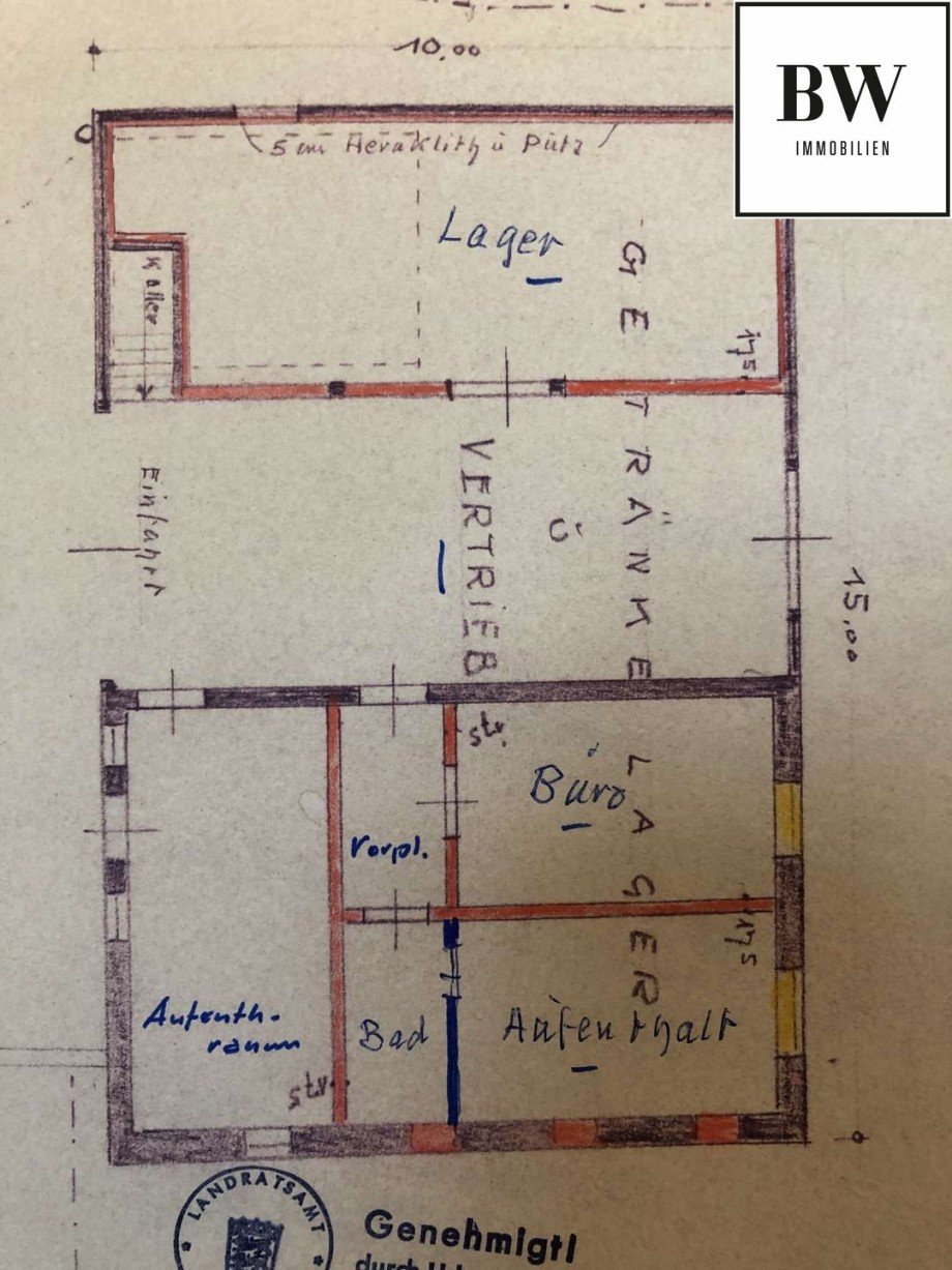 Grundriss Halle / Lager / Produktion Filderstadt