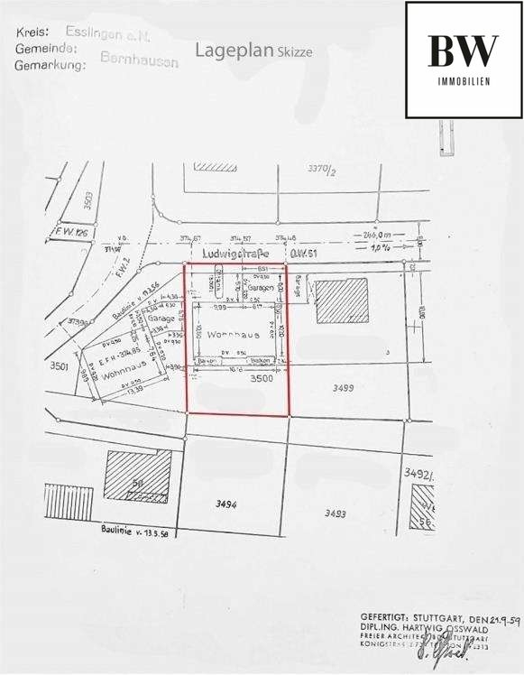 Lageplan Etagenwohnung Filderstadt