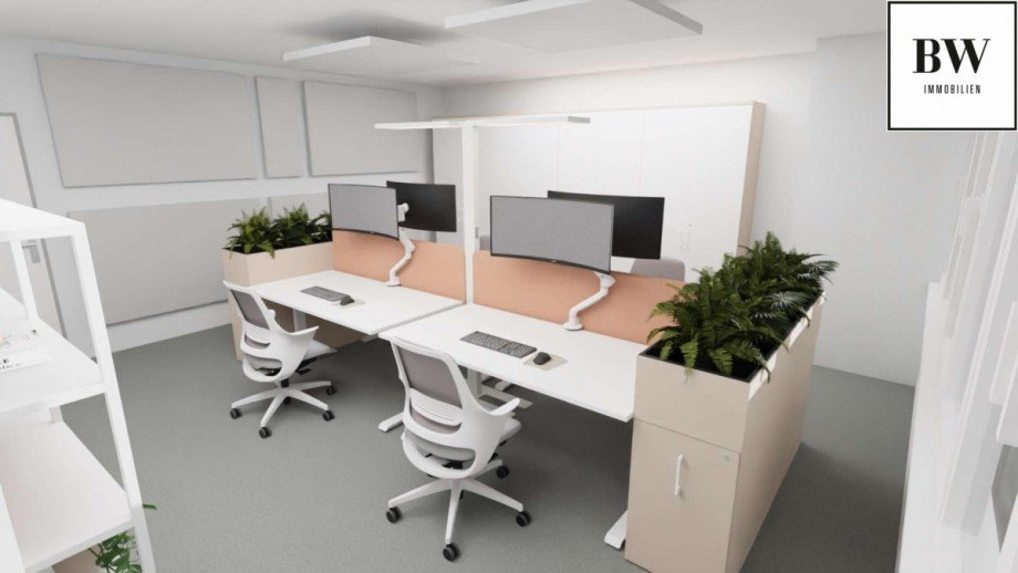 Rendering 4er-B�ro by ergotopia B�rofl�che Stuttgart